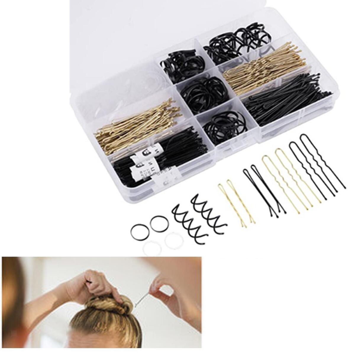 343 Count Metal Hair Pins Hair Clips Kit Portable for Women Girls Hair Styling