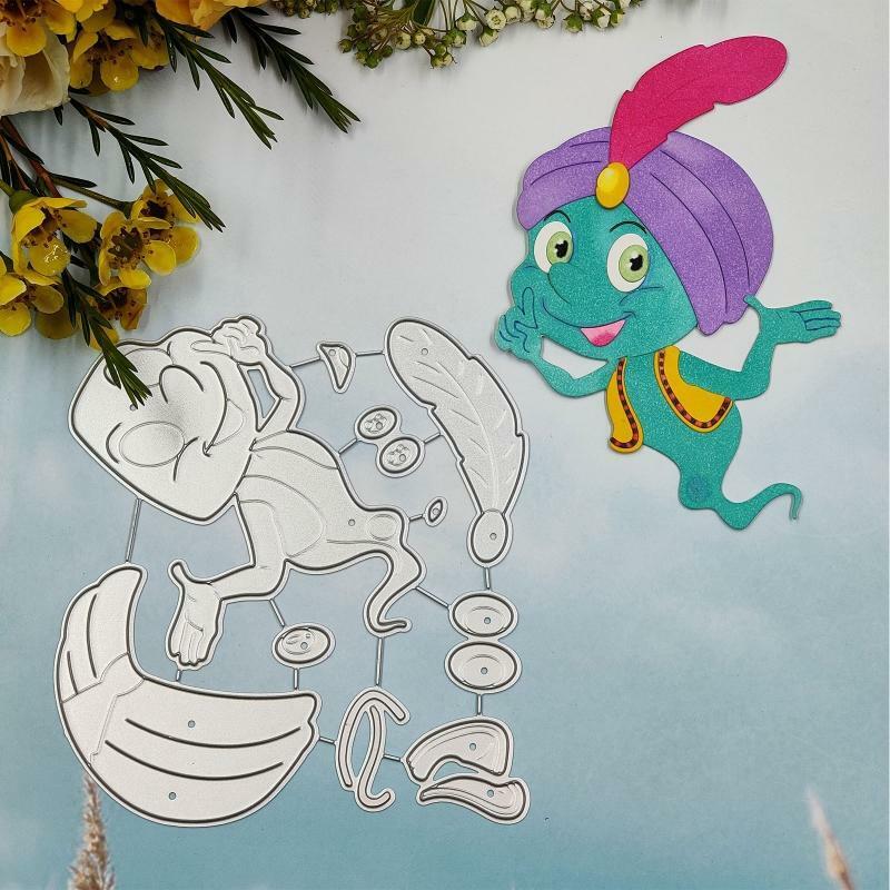 Lamp Elf with Feather Hat Metal Cutting Dies Stencil DIY Scrapbooking Template