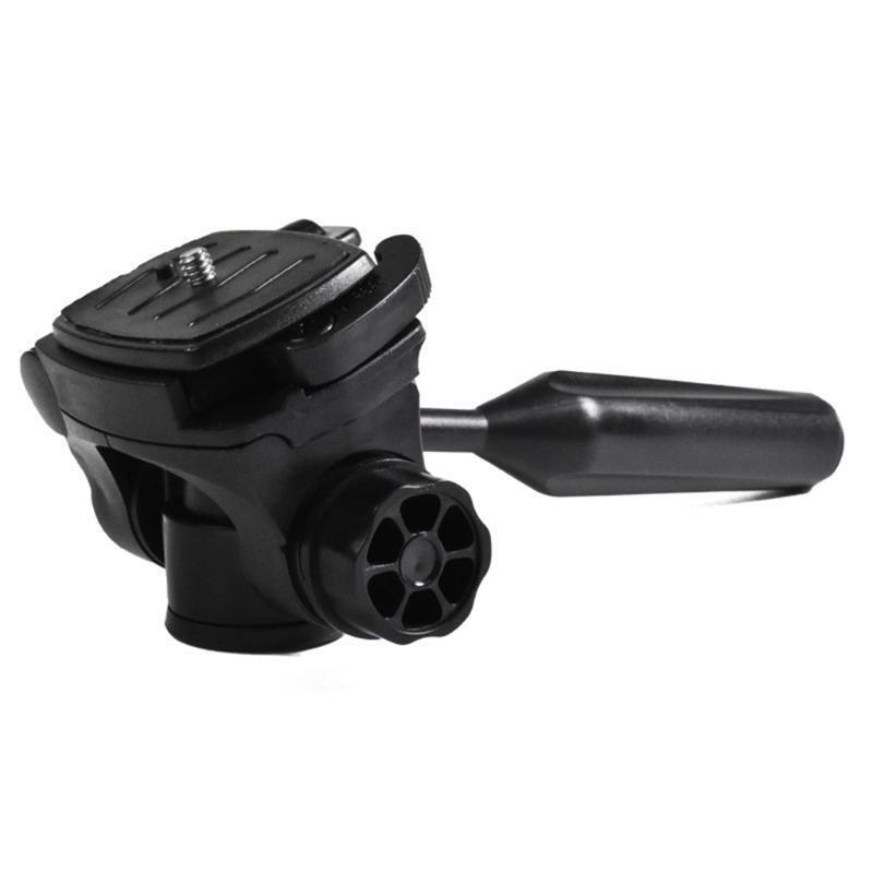 Tripod Pan Head, 360° Rotation 90° Tilt 3-D Tripod Head 3/8" Thread 1/4" Screw