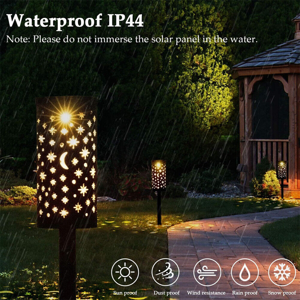 LED Solar Lanterns Moon Star Hollow Outdoor Garden Yard Patio Decorations