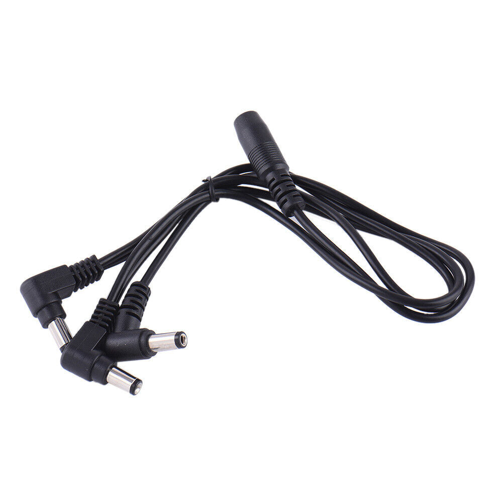 Daisy Chain Guitar Effect Pedal Power Supply Cable Wire Black (1 to 3 Way)