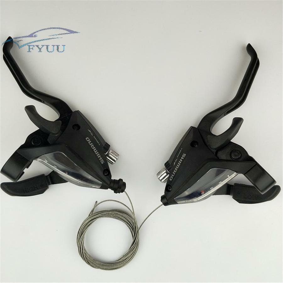 1 Pairs Shimano Black ST-EF500 Bike Brake Levers Set Shifter Shift 21 Speed MTB