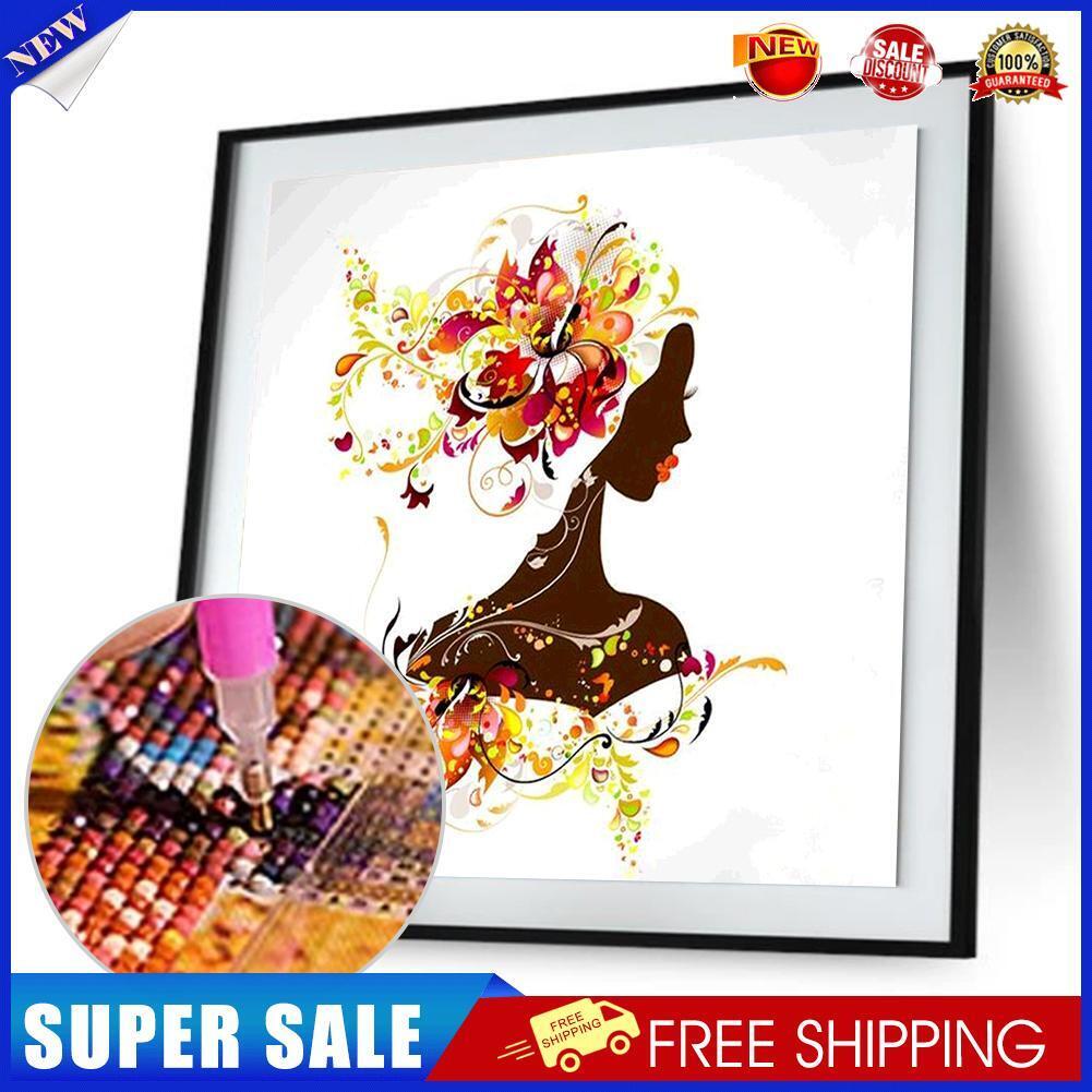 Flower Fairy 5D Diamond DIY Painting Kit Home Decor Craft 30 X 30cm(A)