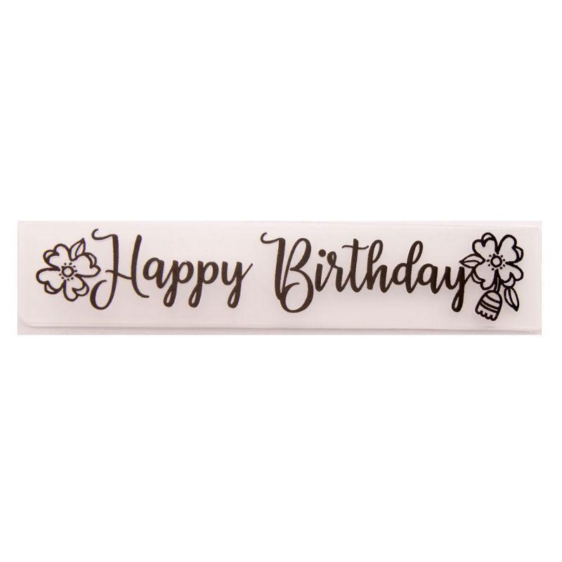 Happy Birthday Flower Embossing Folder Template for Gift Scrapbooking Photo Mold