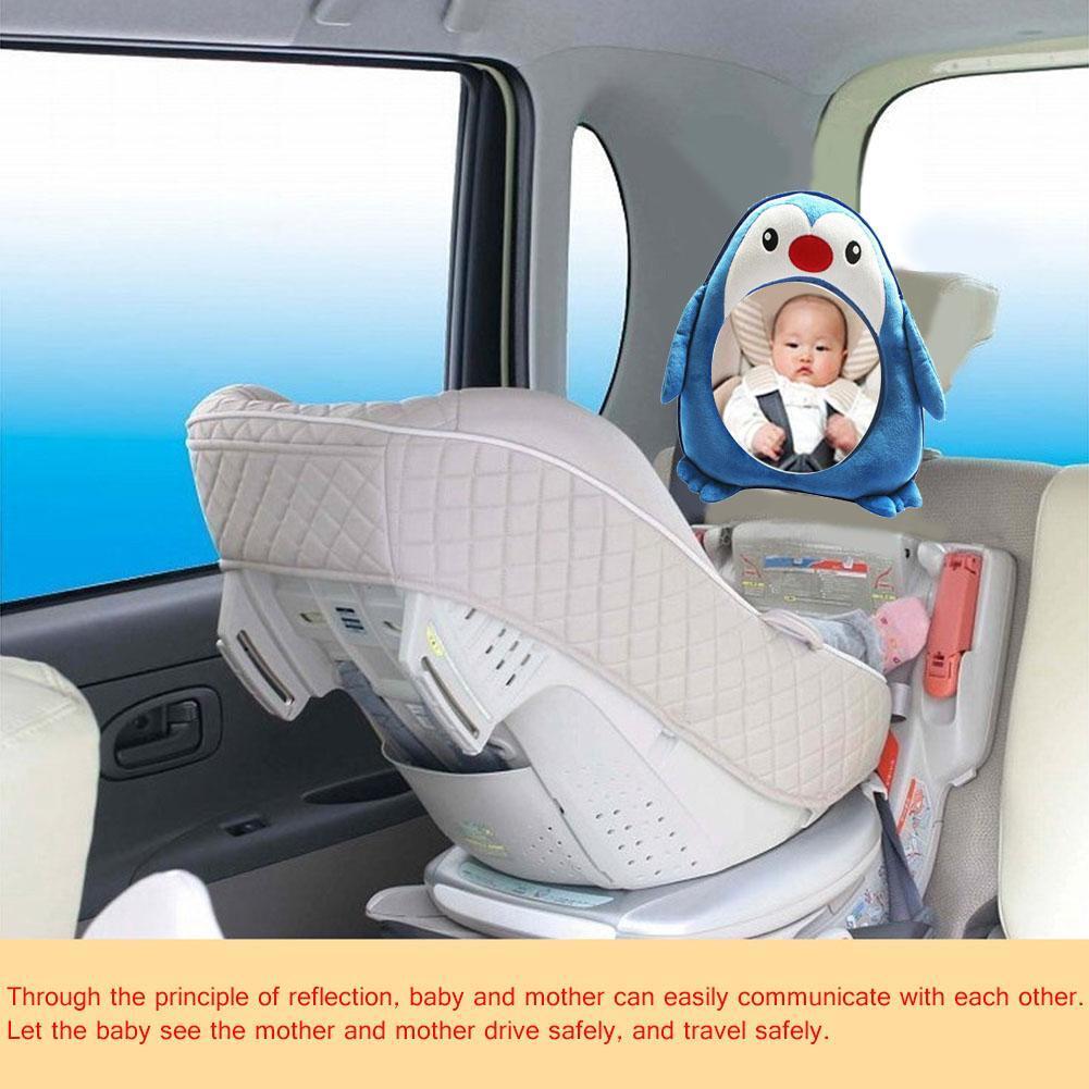Cartoon Penguin Adjustable Baby Car Back Seat Mirror Kid Safe View Monitor