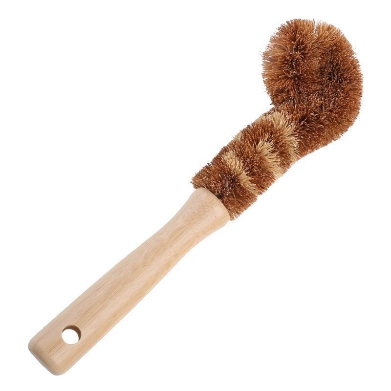Plant Based Cleaning Brush Set 4 Piece, Beech Wood and Coconut Bristle Wooden Pa