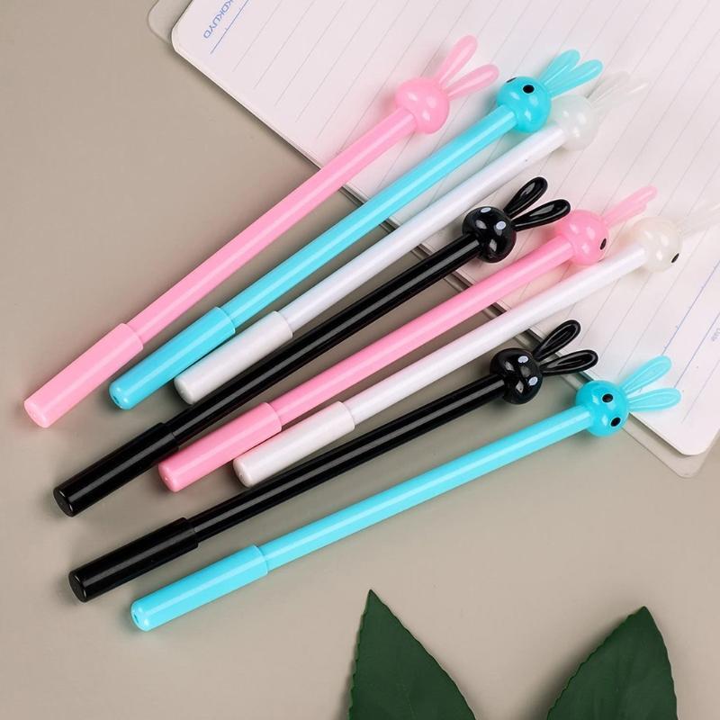 8 Pieces Creative Cartoon Gel Pen Refillable Black Gel Pens for Student Writing