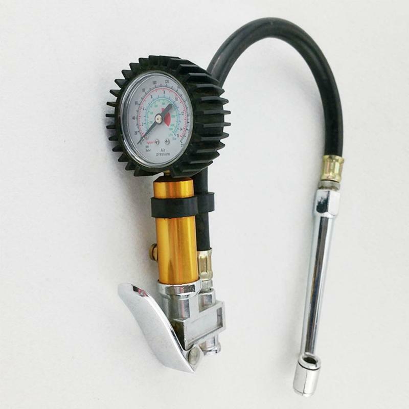 Dial Type Tire Pressure Gauge Metal Tire Air Inflator Tool for Car Auto Bike