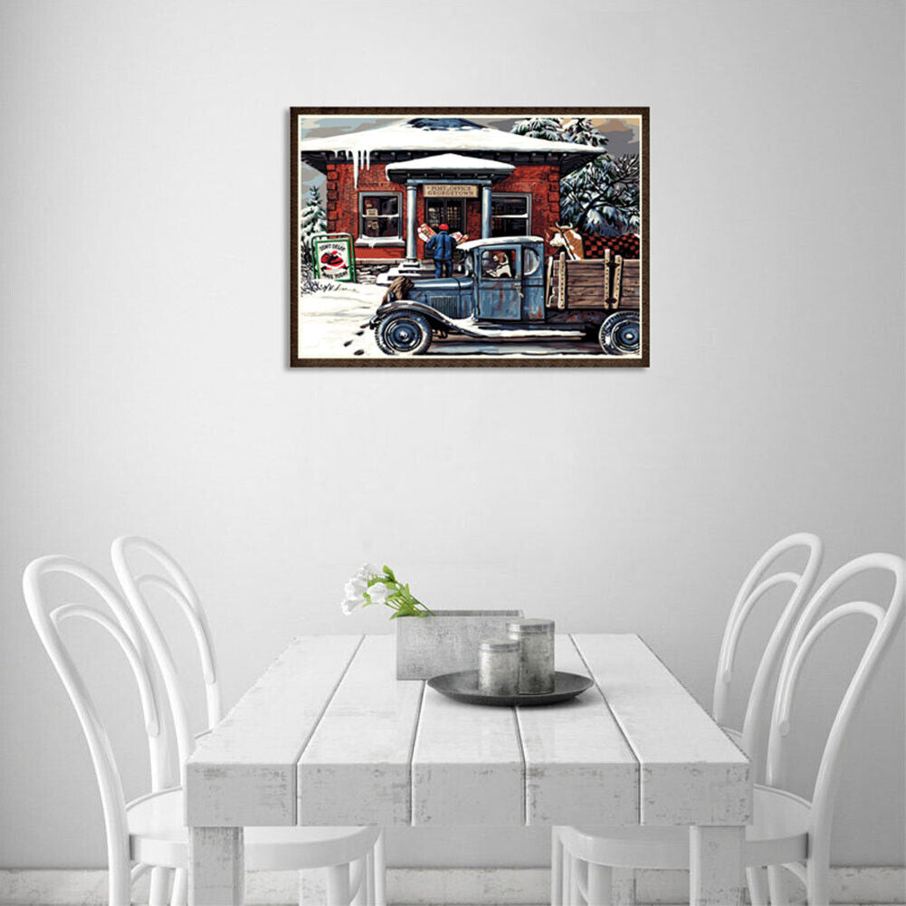 Night Light Snow DIY Full Drill Diamond Painting Embroidery Cross Stitch