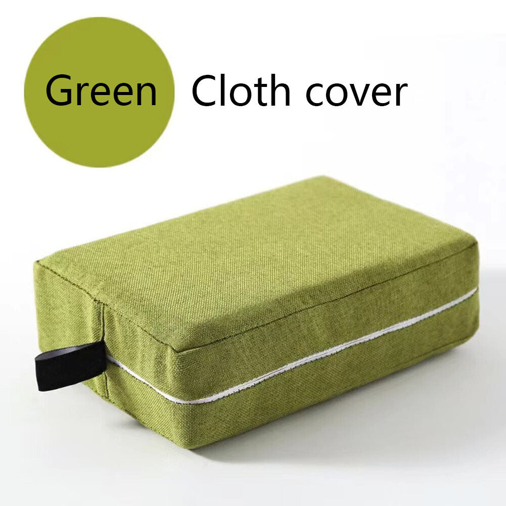 Yoga Brick Zipper Storage Bag Pillow Cloth Cover Yoga Fitness Prop (Green)