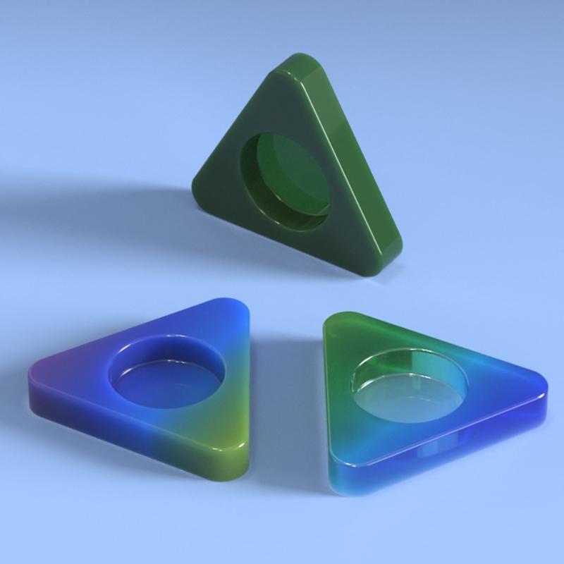 DIY Silicone Mold Candle Holder Mould Handmade Triangular Candle Holder Tea Cup