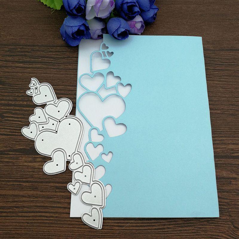 Love Hearts Metal Cutting Dies Stencil Scrapbooking DIY Album Stamp Paper Card
