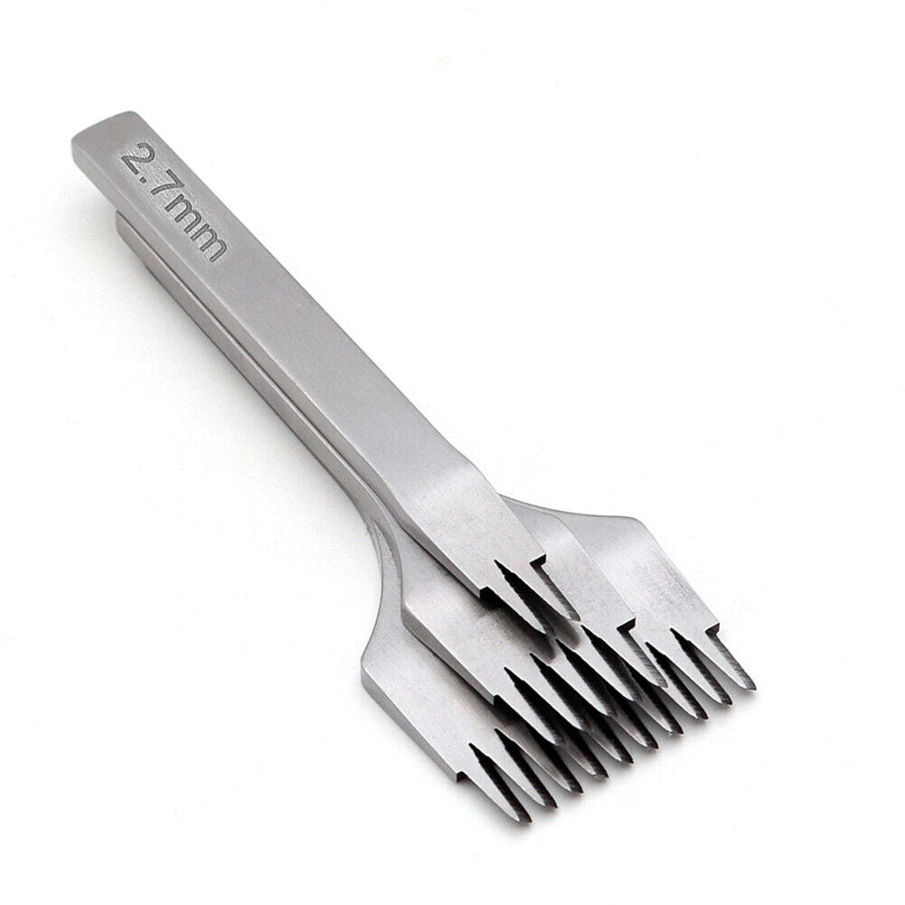 White Steel Stitching Lacing Punch Chisel Oblique Flat Cut Gear Pitch (A)
