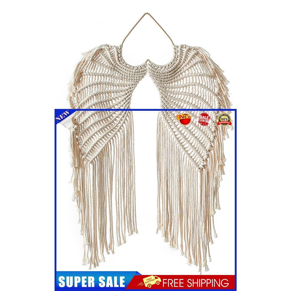 Angel Wings Shaped Cotton Pendant Eco-Friendly Material Wall Hanging Decor