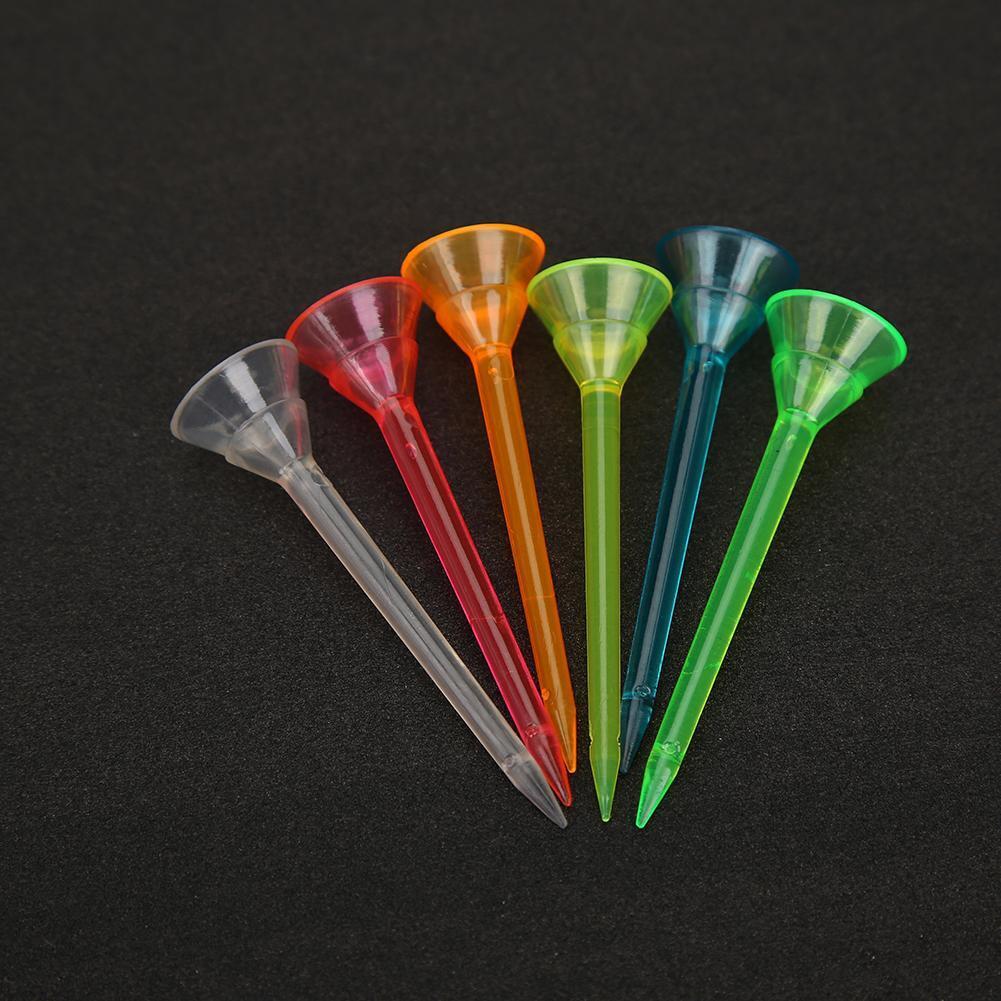 6pcs Outdoor Golf Tees Plastic Nails Holder Support Training Aid (Colorful)