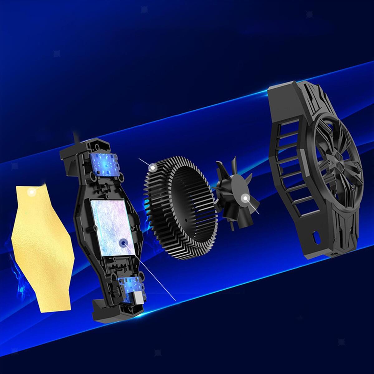 Phone Cooling Fan Radiator USB Fast Cooling Adjustable Turbo for Cellphone
