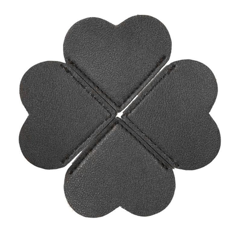 Pocket Bookmark Heart-shaped Leather Bookmarker Page Divider Page Clip 2''x2.2''