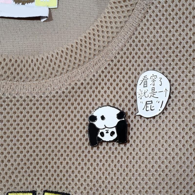 Panda Enamel Pin Custom Panda Brooches Badge for Bag Lapel Pins Animal Jewelry