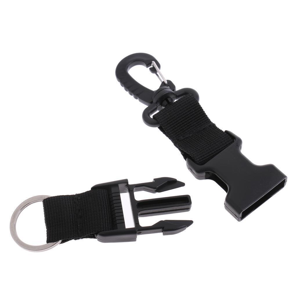 3PCS Nylon Webbing Scuba Diving Lanyard Camera Flashlight Holder Strap Clip