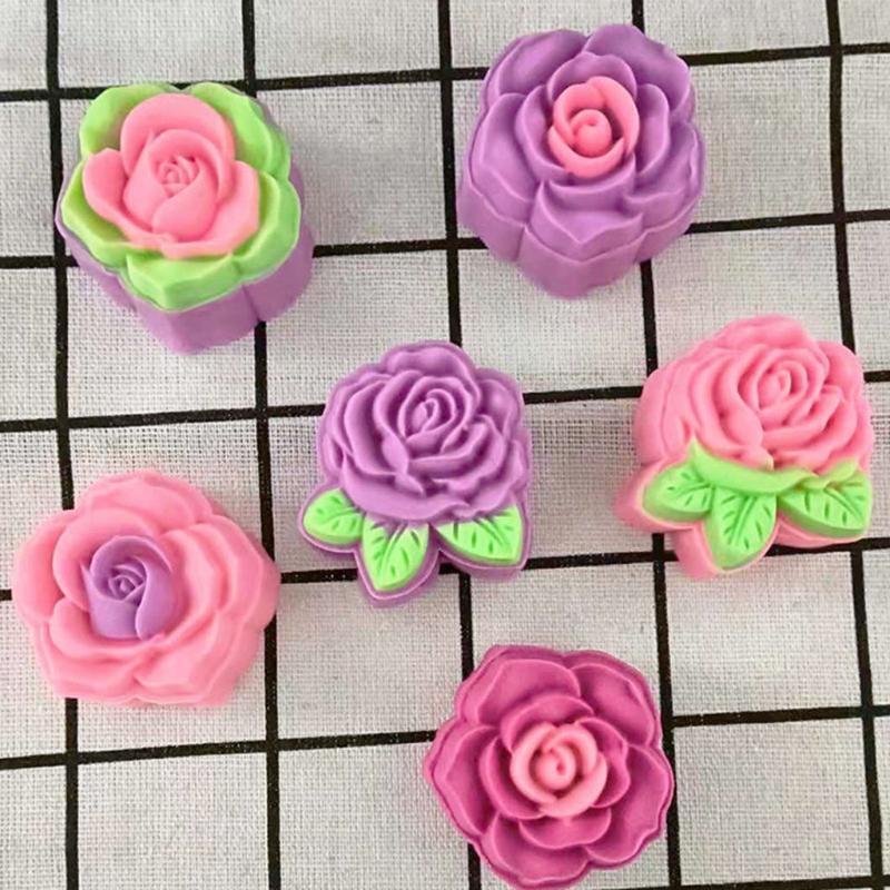 Mooncake Mold 50g Rose Flower Stamp Cake Cookie Mould Cutter Baking Accessories