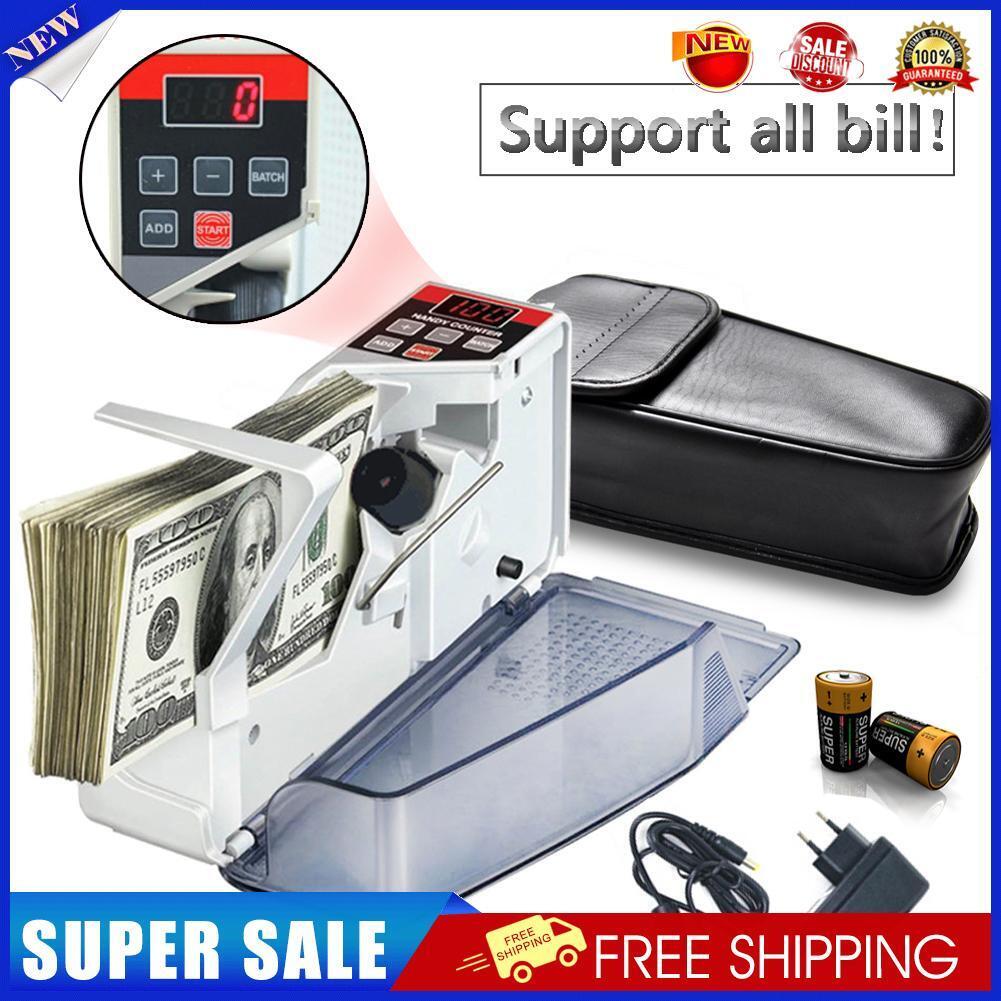 V40 Portable Mini Cash Count Money Currency Counter Counting All Bill EU Superb