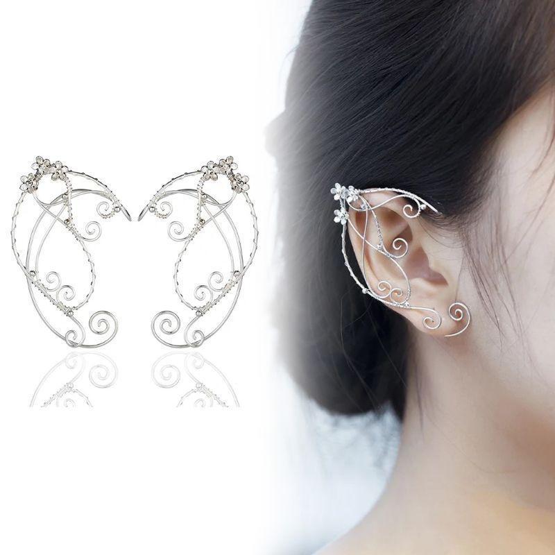 Tassel Fairy Wrap Earrings Elf Ear Cuffs Clip-on Earring Jewelry Decoration Gift