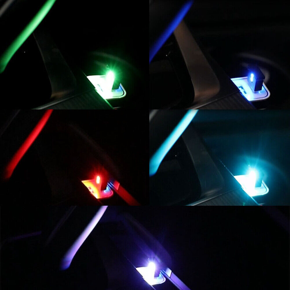 USB Car Colorful Night Lights Auto Interior RGB LED 8 Colors Ambient Lamp