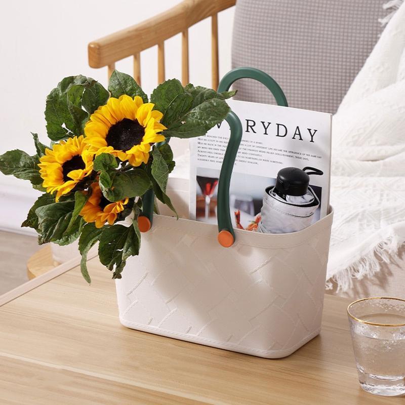 Portable Shower Caddy Tote Plastic Storage Basket with Handle Box Organizer