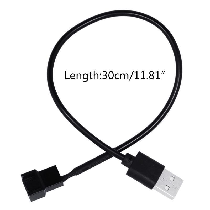 4Pin Female to 5V USB Male USB Adapter Cable USB to 4 Pin Fan Power Cable