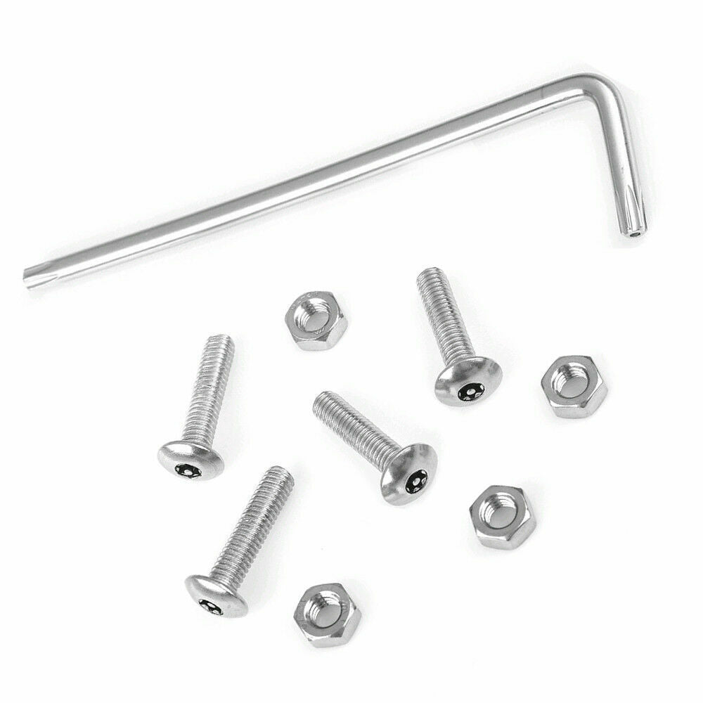 1 Set Car Anti Theft Anti-Tamper Security License Plate Screws Stainles Steel