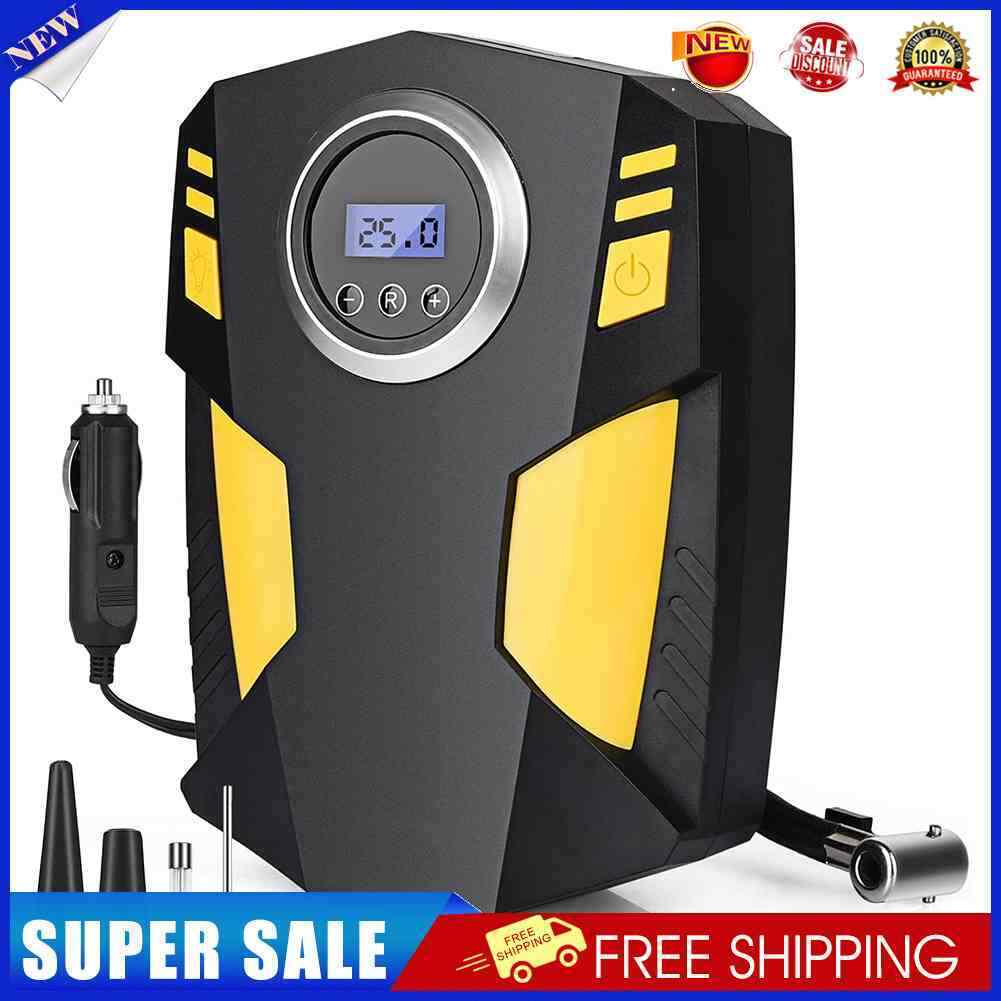 12V Digital Inflatable Pump with Air Nozzle Balls Bicycle Car Tyre Air Pump