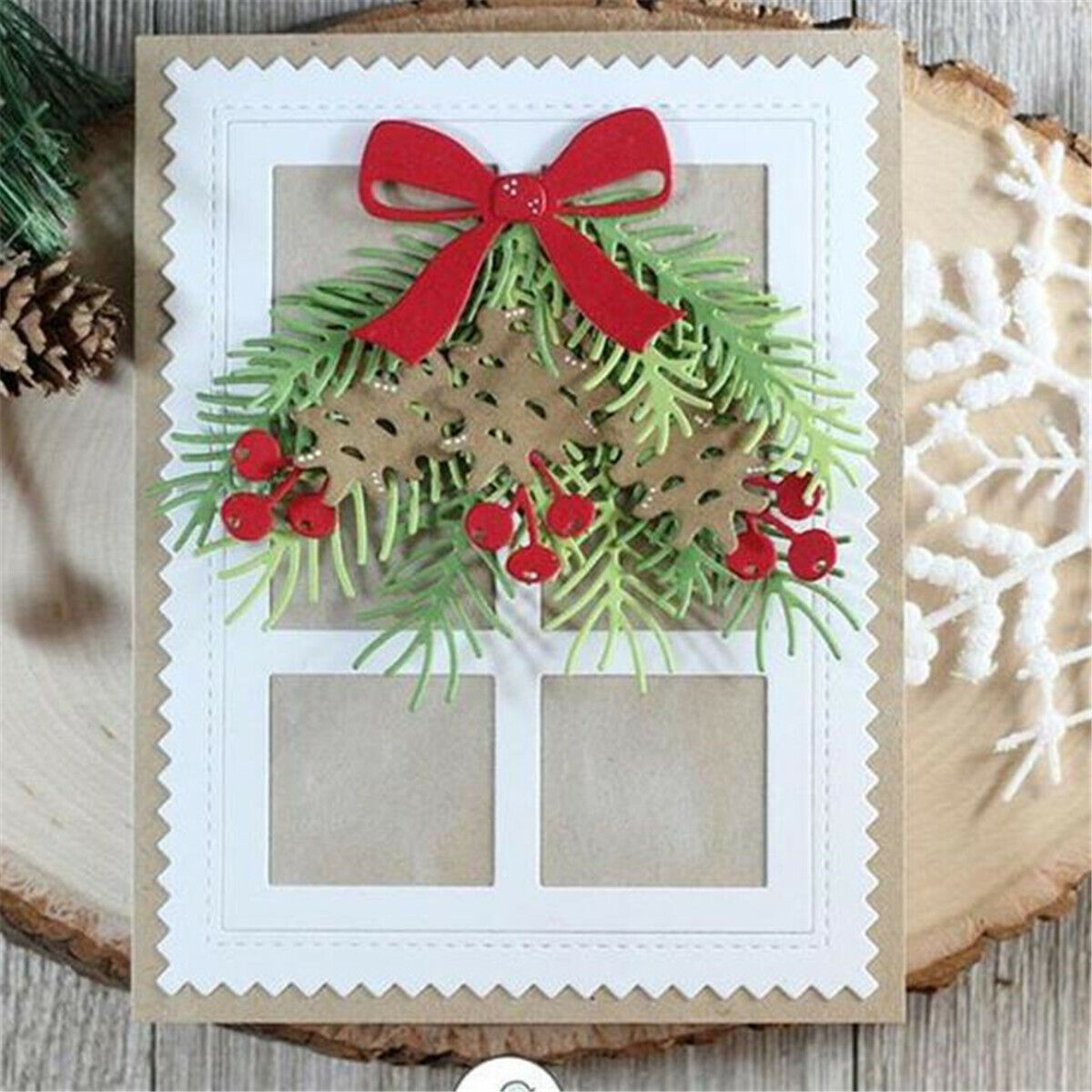 Christmas Leaves Metal Cutting Dies Stencil DIY Scrapbooking Craft Card Making