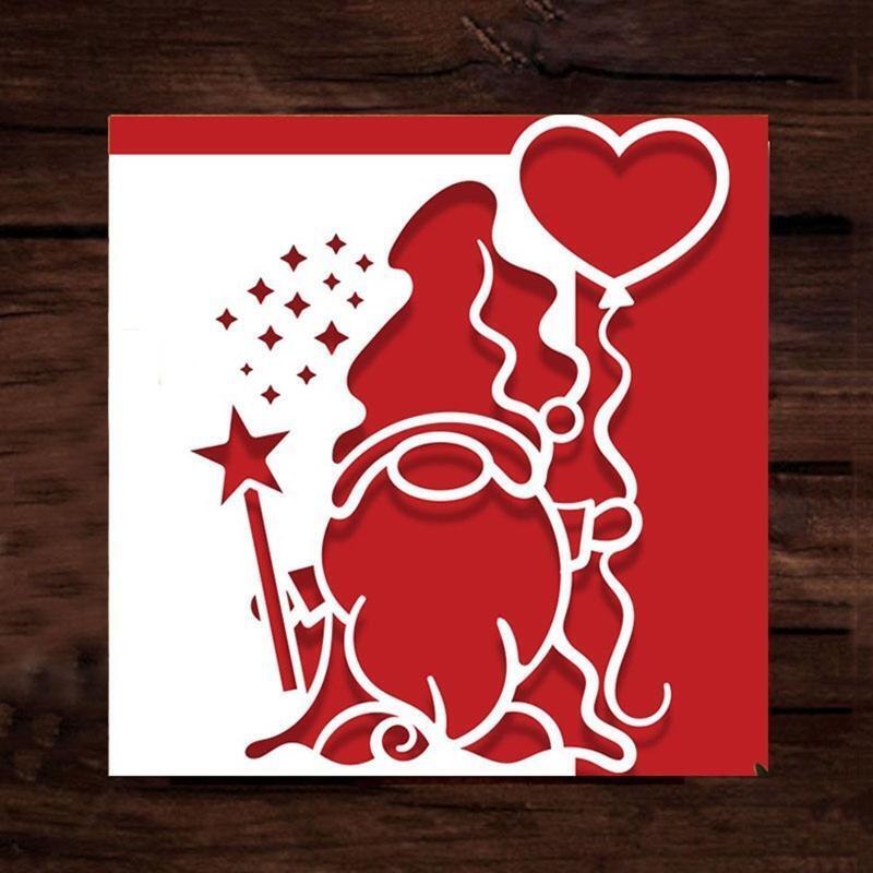 Heart Gnome Metal Cutting Dies Stencil DIY Scrapbook Album Paper Card Template