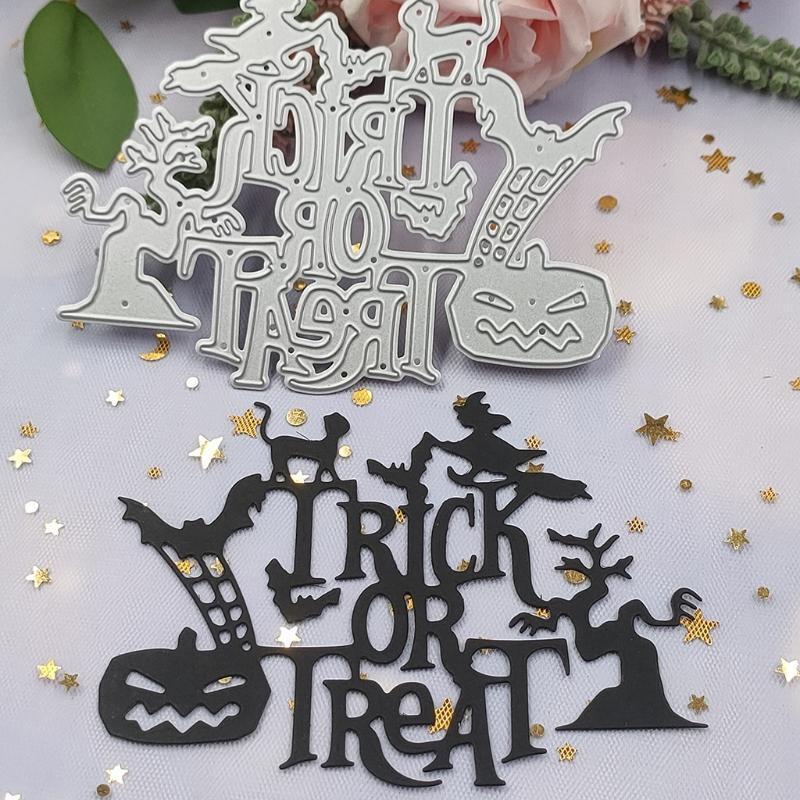 Witch Black Cat DIY Printing Carbon Steel Embossing Mold for Paper Card Making