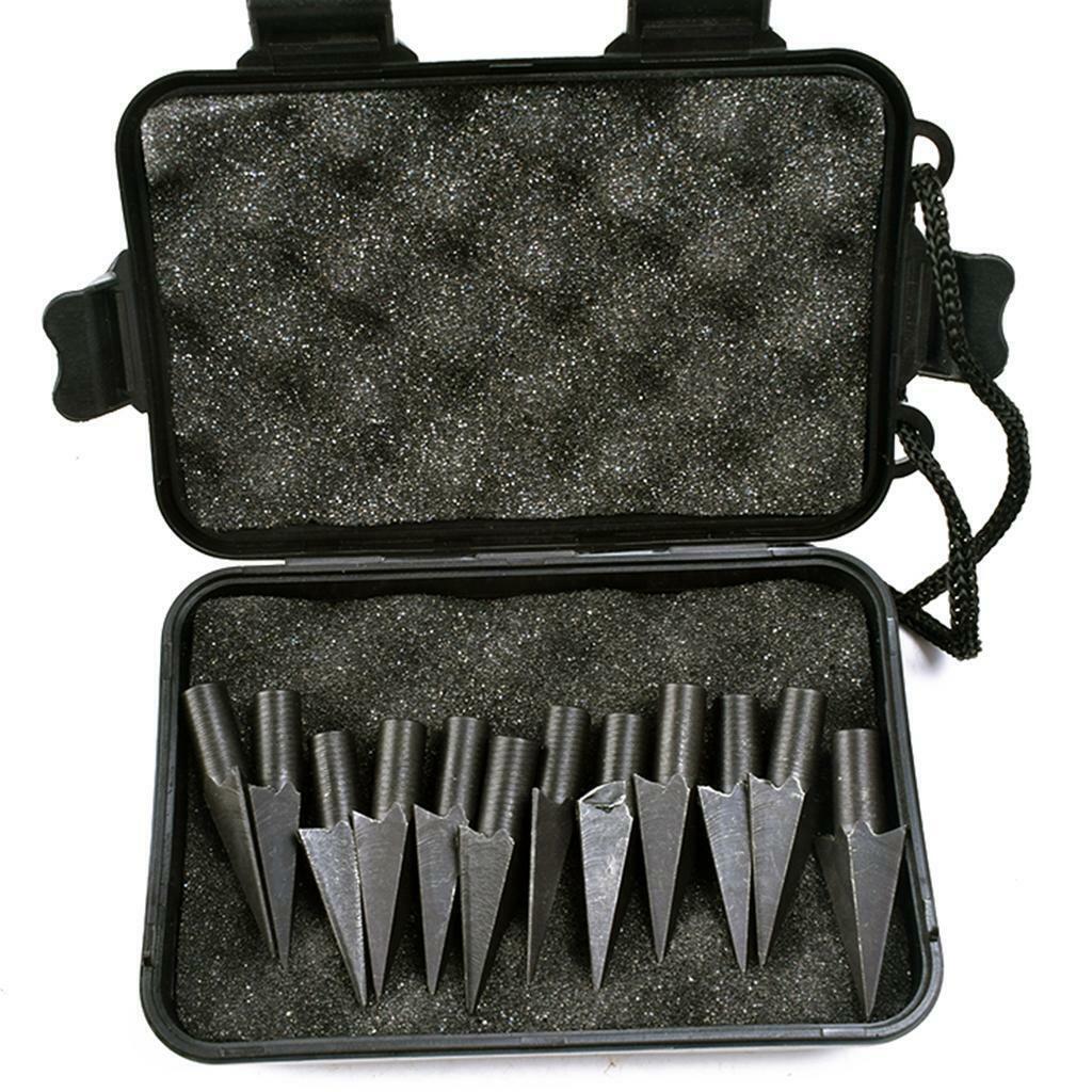 6x   Heads Box Hunting heads Case Broadhead Holder Bolts