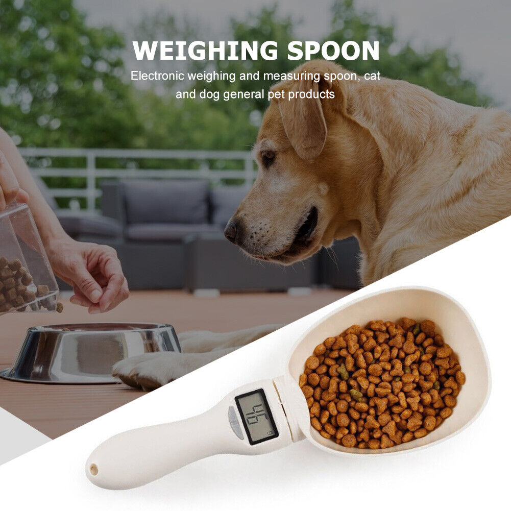 Electronic Dogs Cat Cereals Scale Weighing Meter Pet Food Weighing Spoon