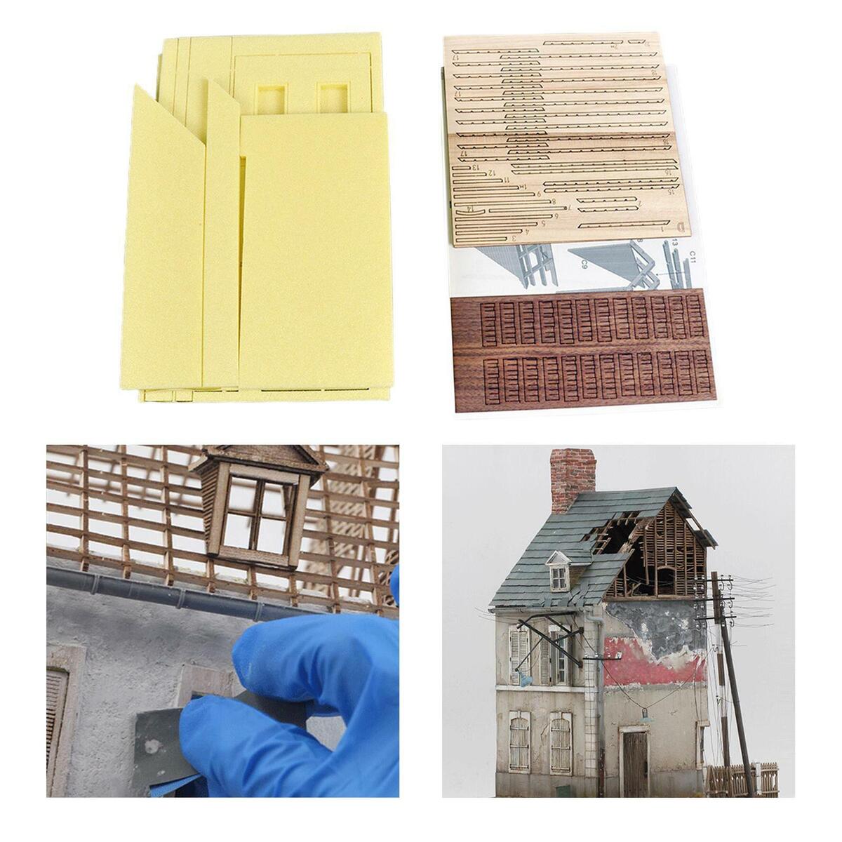 1/35 Building  Kits Ruins House for  Railroad Micro Landscape