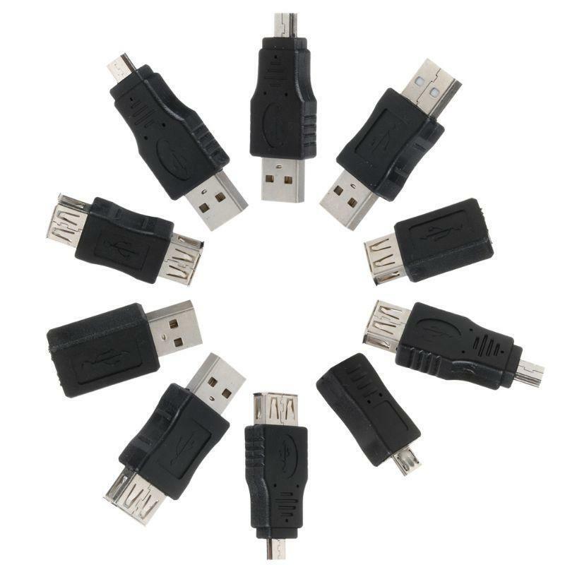 10pcs OTG 5 pin F/M mini changer adapter converter USB male to female micro USB