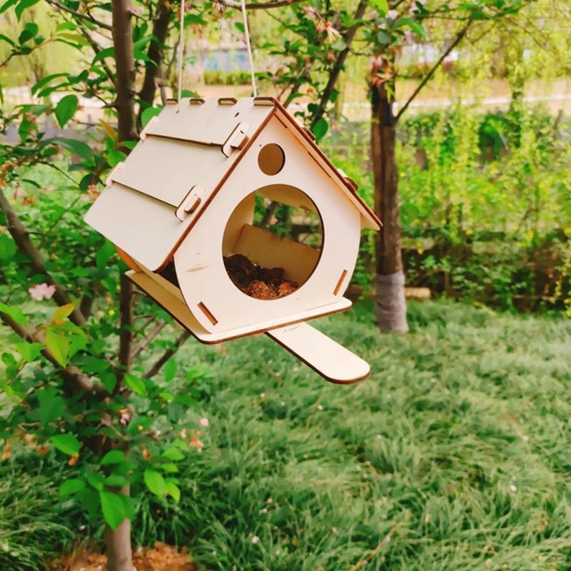 Bird House Kits to Build Wood Bird Feeder Birdhouse Outside Hanging Bird Nest