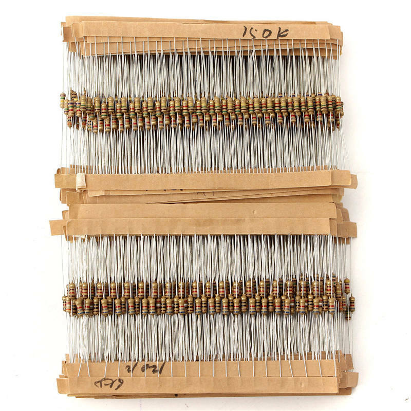 1500pcs 1/4W 75 Values 5% Carbon Film Resistors Assorted kit (1 ohm~ 10M ohm)