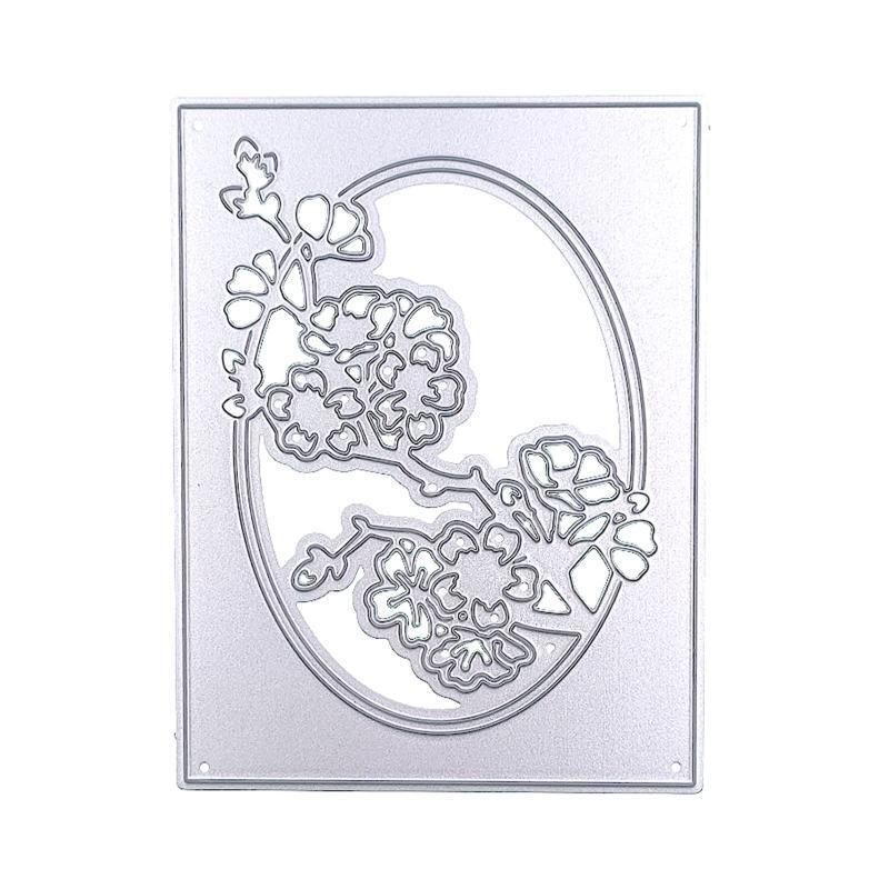 Hollow Oval Egg Metal Cutting Dies Photo Album Family Together Party Diary