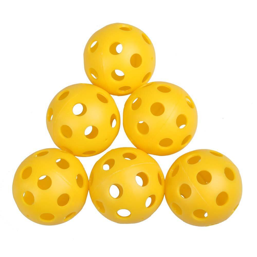 50Pcs Plastic Whiffle Airflow Hollow Golf Practice Training Sports Balls