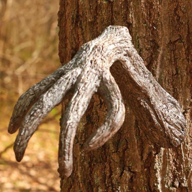 Tree Bark Face Decoration Outdoor Garden Halloween Ghoust House Home Ornaments