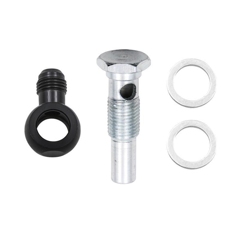 For 6AN x 1/4 NPSM 4L80E GM Turbo Transmission Oil Cooler 90Degree Banjo Fitting