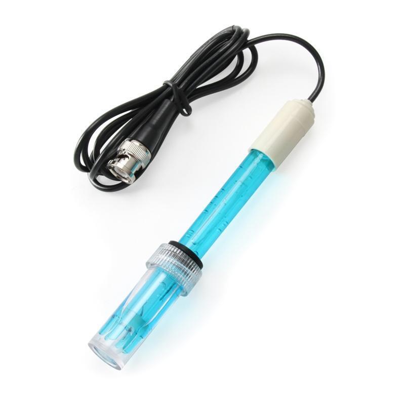 Long Body pH Electrode with BNC Socket Probe 100cm Cable 0-14pH for PH Meter