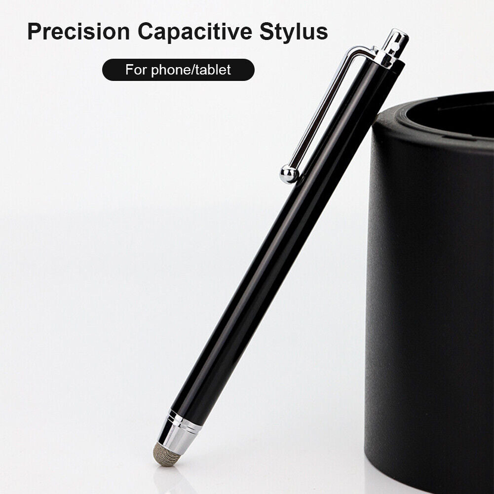 WK104B Stylus Pen for Tablet Mobile Phone w/ Replaceable Fiber Tip (Black)