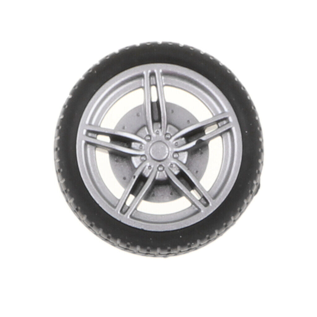 60pcs/ Plastic 30mm RC Car Tires RC DIY  Replacement Accessory