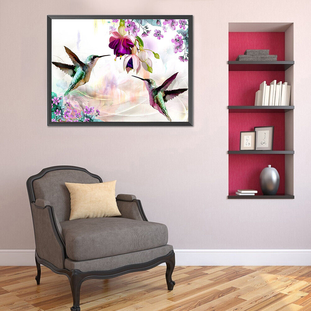 5D DIY Diamond Painting Bird Flower Full Square Drill Mosaic Picture Kit