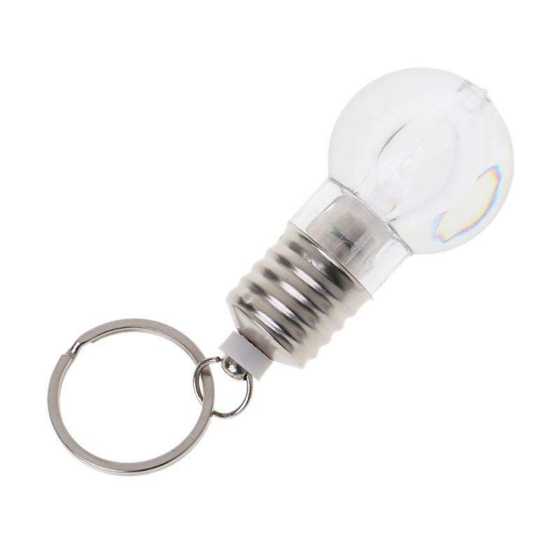 Mini Change Color Creative LED Lamp Bulb Light Key Chain Key Ring Night light