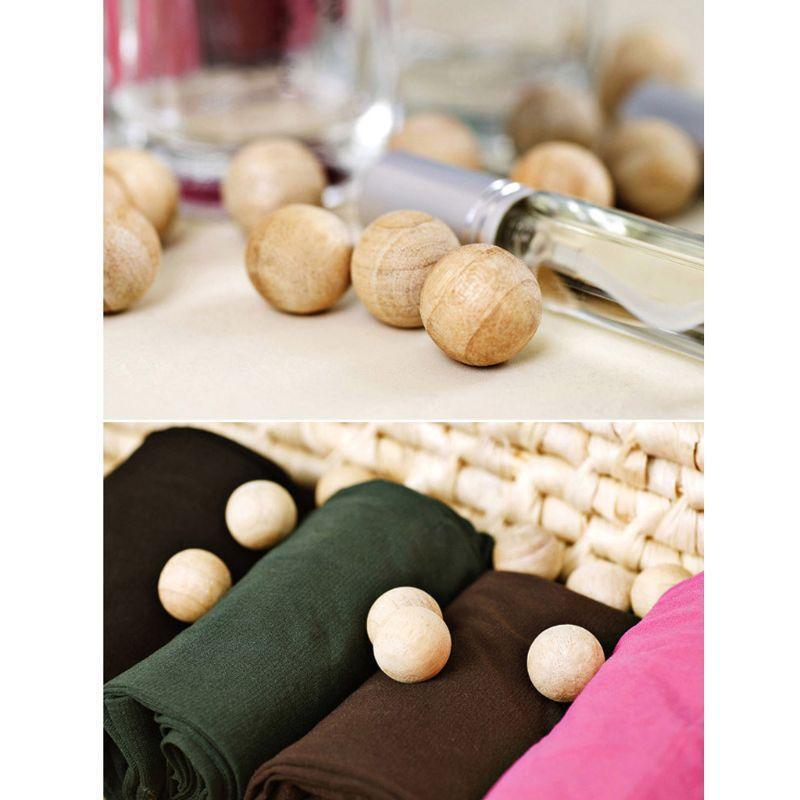 5x Camphor Wood Ball Smell Cedar Drawer Insect Repellent Mothball Essential Oil